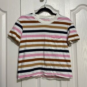 Madewell Easy Crop Tee Striped Top